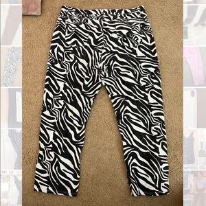 Plus Zebra Print jeans